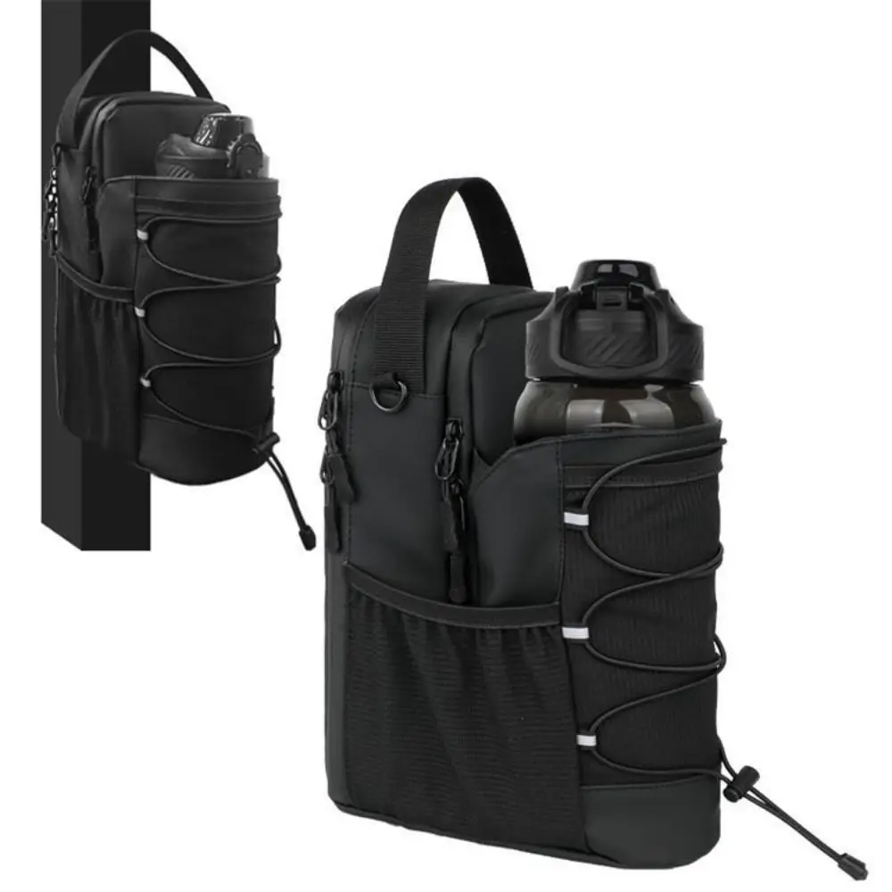 

Magnetic Water Bottle Sling Bag Large Capacity Adjustable Gym Bottle Bag with Shoulder Strap Portable Crossbody Sports Bag