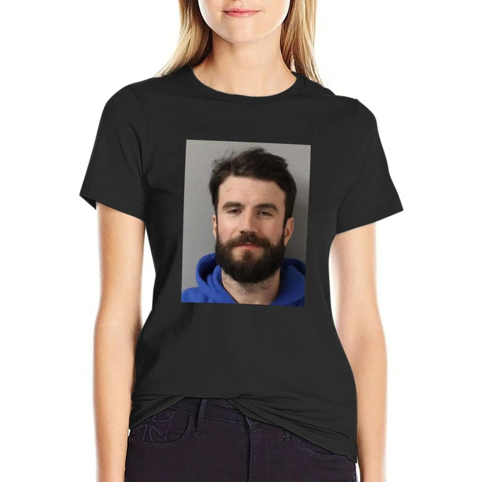 Sam Hunt Mug Shot T-Shirt korean fashion Blouse lady clothes cute tops t-shirts for Women cotton