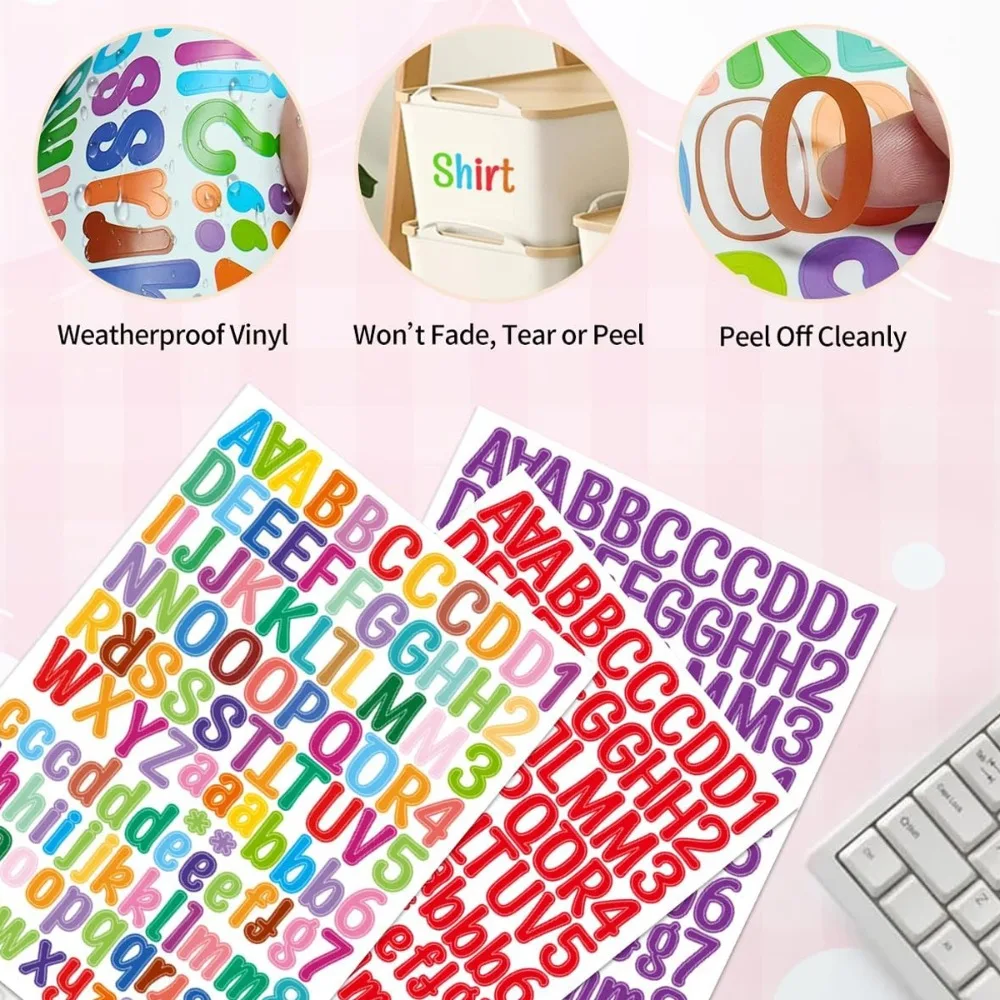 10 Sheets/Set English Letters Decor Stickers Gift Box Stationery Box Decor Stickers Tape Children Reward Packaging Label