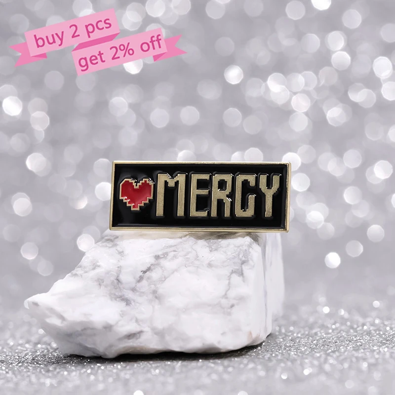 Mercy Badge Undertale Game Enamel Pin Creativity Cartoon Decorative Brooches Collar Lapel Badge Fashion Jewelry Accessories Gift