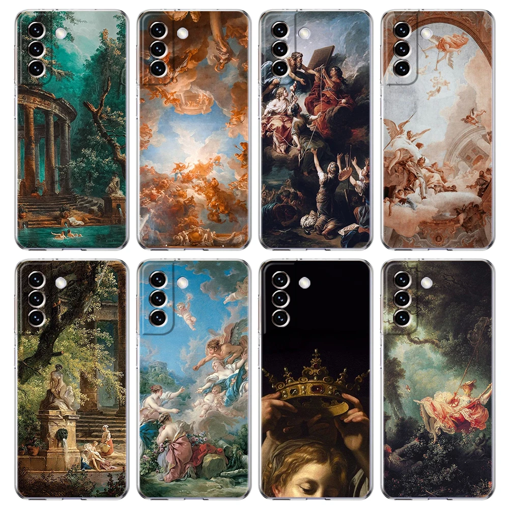 Classical Aesthetic Art Case for Samsung Galaxy S24 S23 S22 S20 S21 FE Ultra S24 S23 S10 S10E S9 S8 Plus 5G Transparent Shell