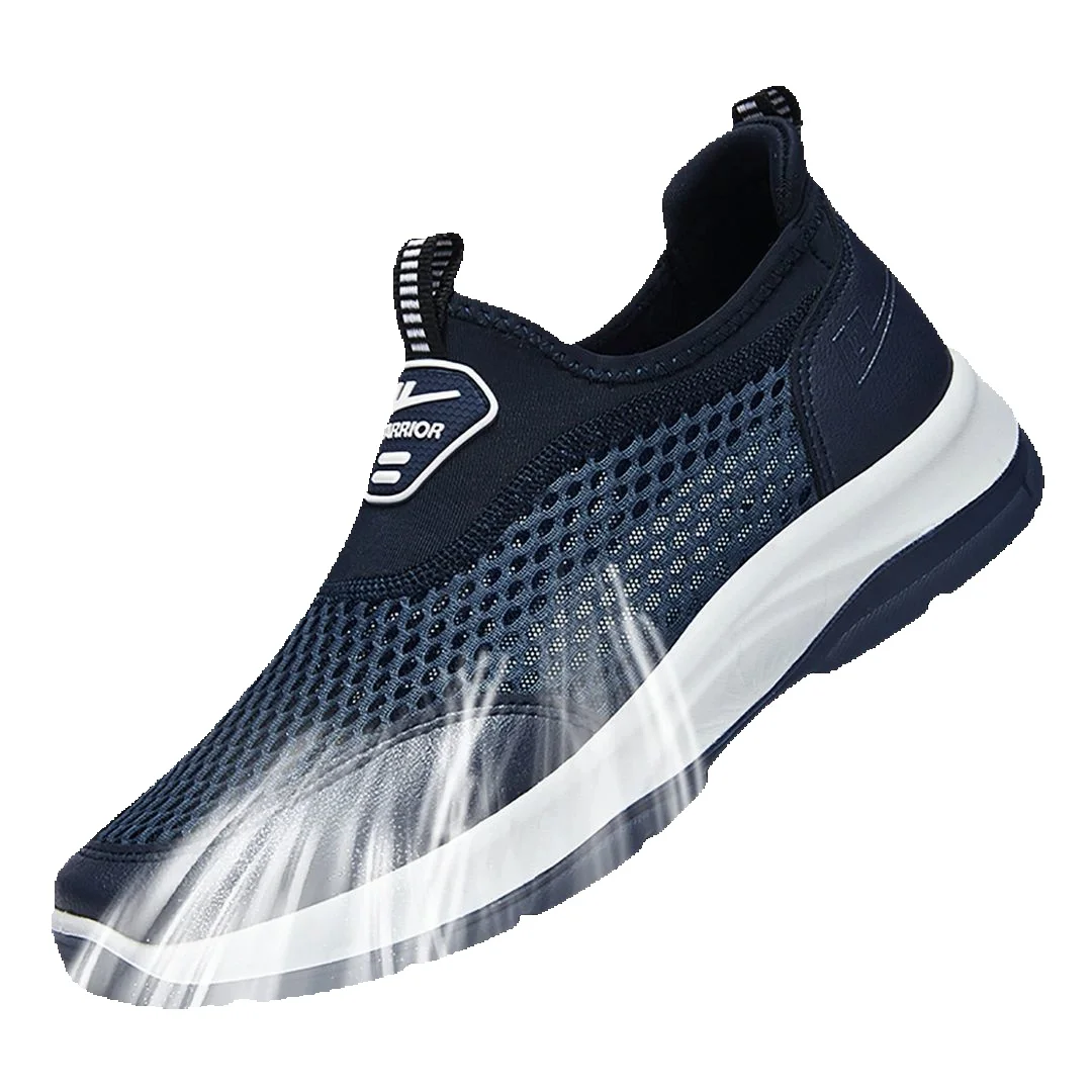 Pull-back Men's Slip-on Shoes With Breathable Mesh For Spring And Summer 2026, New Model Dad Shoes, Men's Hollow Mesh Thin Mesh Shoes_vogvips.com