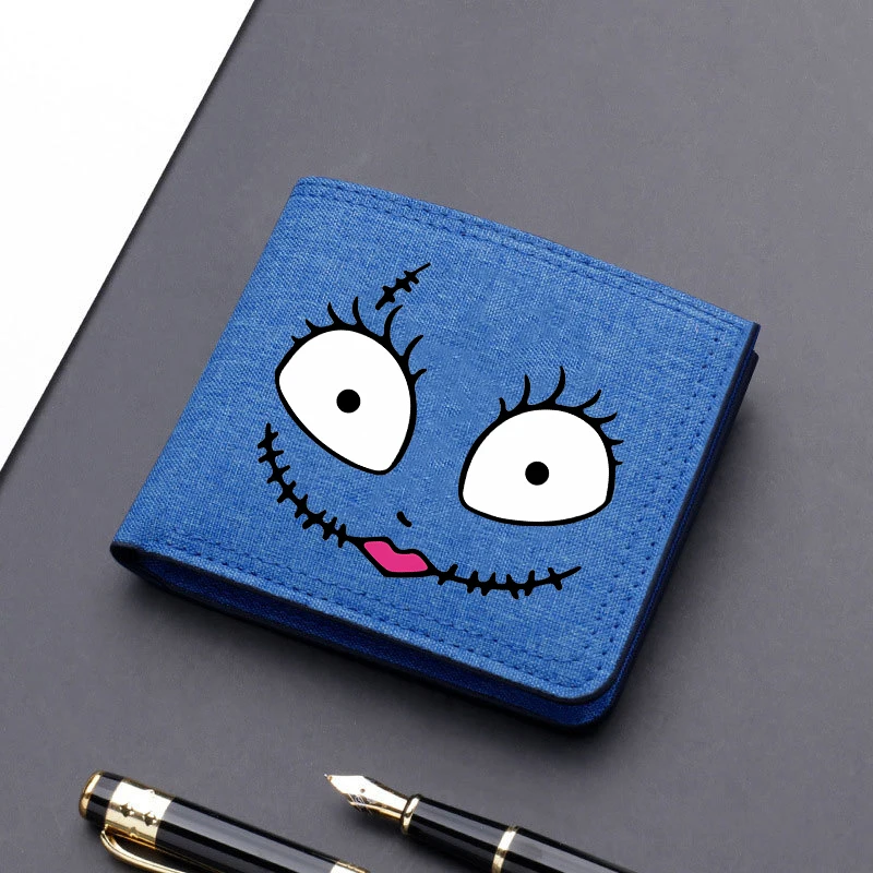 Disney The Nightmare Before Christmas Wallet for Men Anime Coin Purse Travel ID Card Holder Billfold Kids Halloween Bags Gift