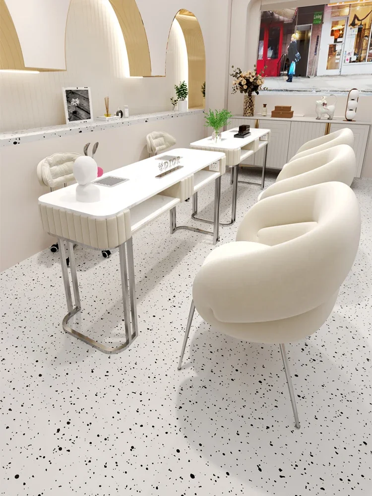 Stofzuiger Manicure Tafel Marmeren Tafelnagel Tafel Professionele Esthetische Mesa De Manicure Salon Meubels Kmnt