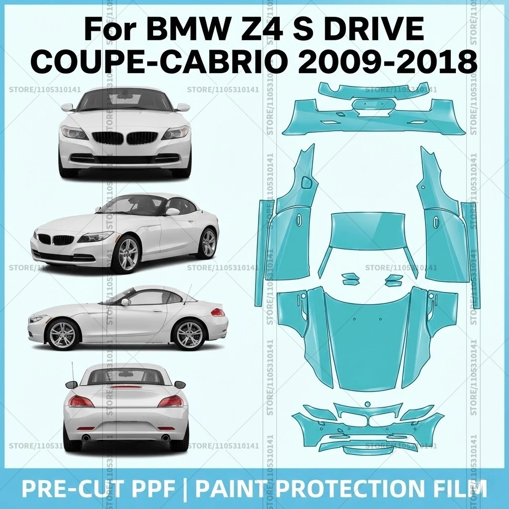 

Pre-Cut Paint Protection Film PPF Transparent Car Film Automotive PPF Full Vehicle For BMW Z4 S DRIVE COUPE-CABRIO 2009-2018
