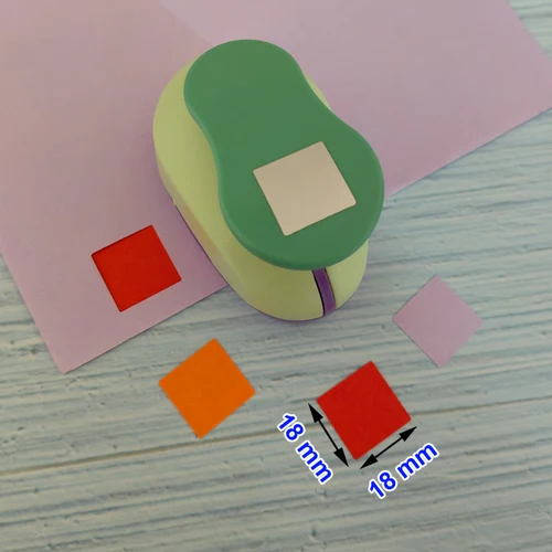 Imagen 2 del producto Punzones de espuma EVA de forma cuadrada de 11mm y 18mm, perforadora de papel para tarjetas de felicitación, máquina perforadora artesanal de álbum de recortes hecha a mano