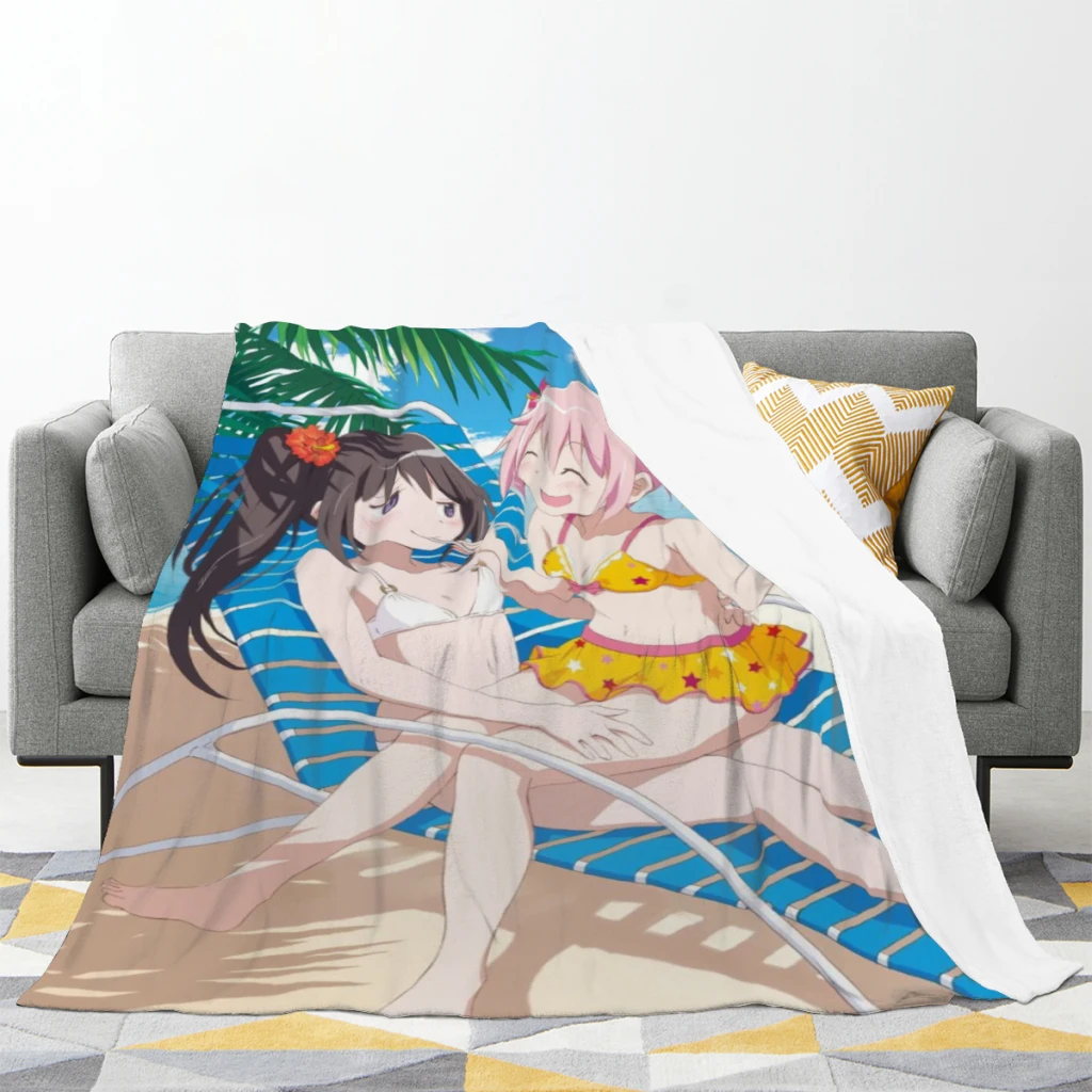 Puella Magi Madoka Magica Medium Blanket Fluffy Soft Bedroom Decor Sofa Blankets Comforter Home and Decoration