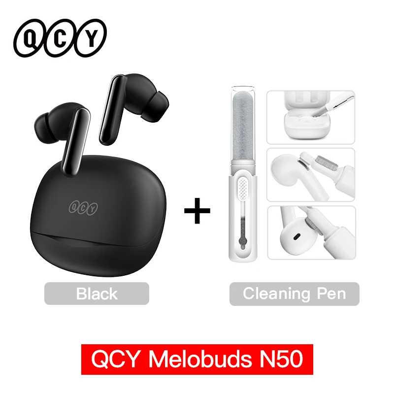 Qcy-melobuds n50 anc bluetooth 5.4ワイヤレスヘッドセット,デュアル