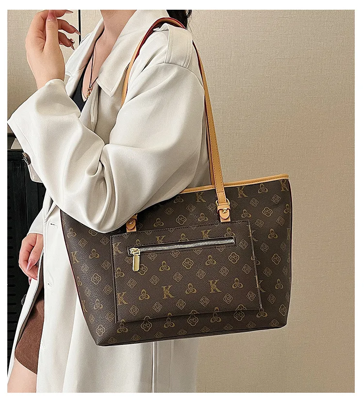 

Новая роскошная сумка-тоут для женщин: вместительная сумка-шоппер с отделением на молнии, модная сумка на плечо, премиальные материалы, стильный дизайн