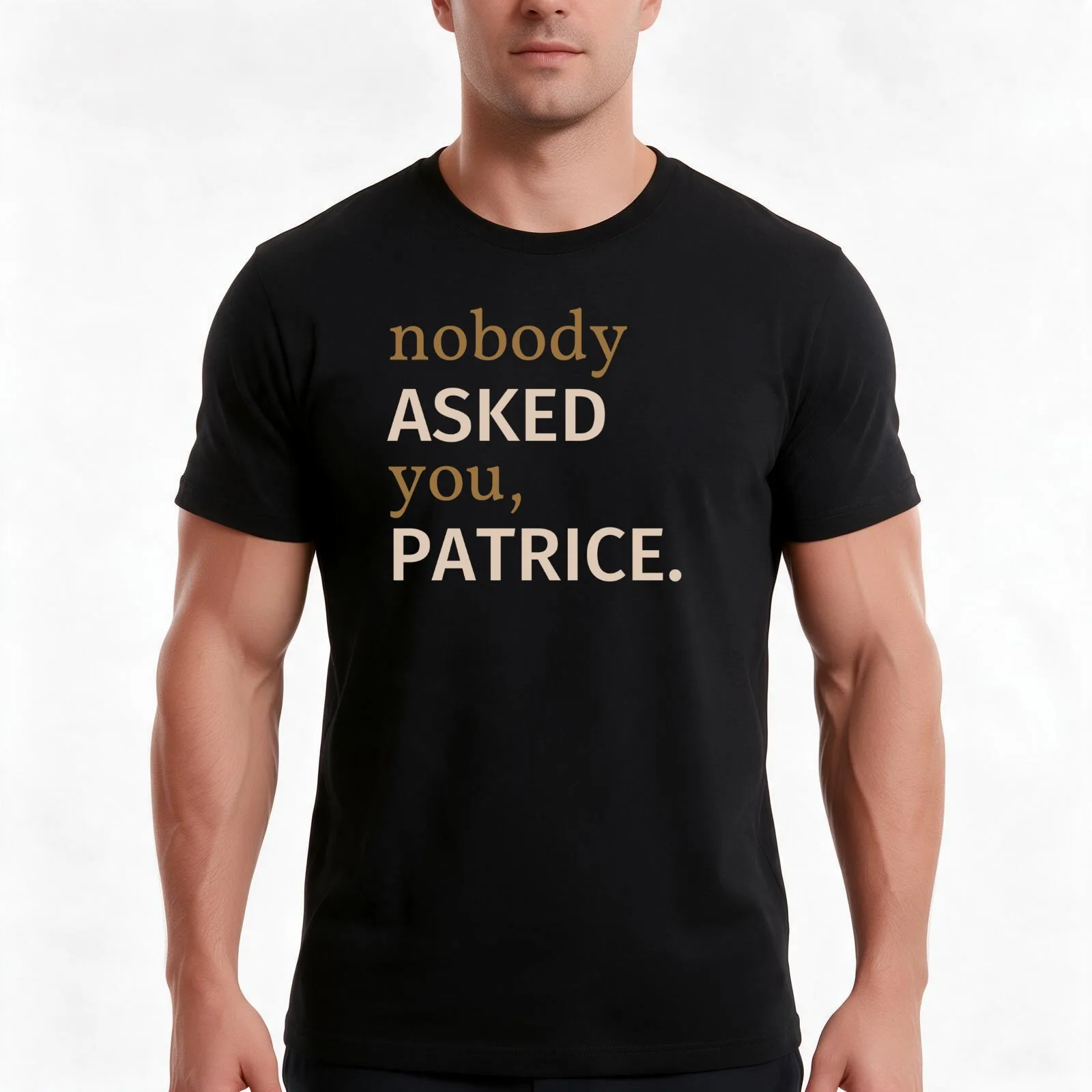 NOBODY asked you Patrice T-Shirt Summer Casual Cotton Tee Oversized Streetwear Tops Vintage Graphic Print Unisex Men Women