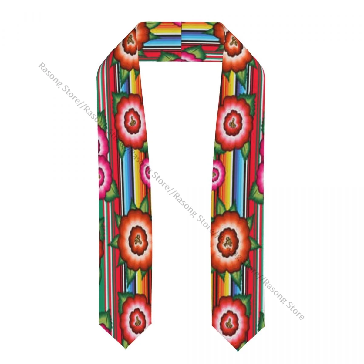 Mexican Floral Unisex Adult Graduation Stole Shawl for Academic Commencements Celebration Uniform