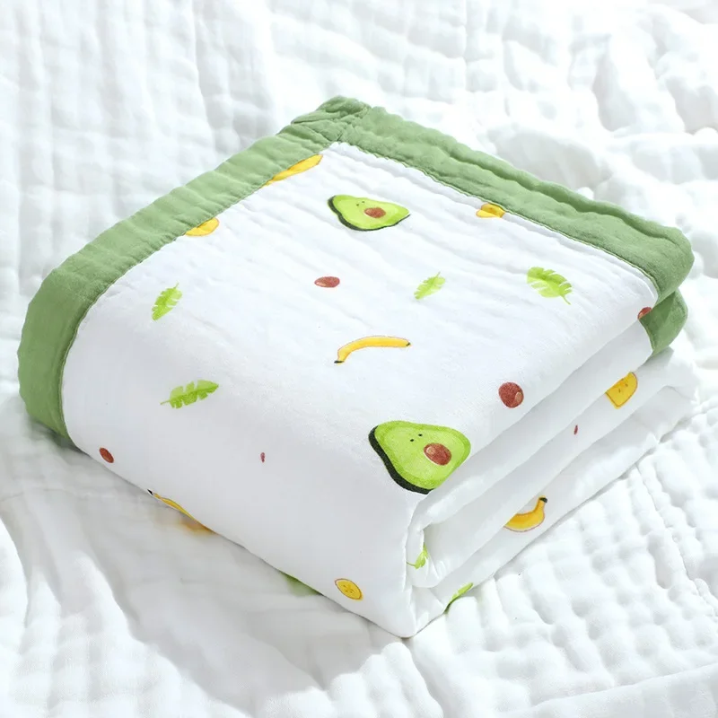 Baby Bath Towel 6-layer 100% Cotton Super Soft Gauze Newborn Is Covered By Children Blanket Four Seasons Chil 110*110cm