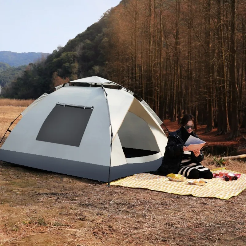 

Automatic Outdoor Tent Large Family Garden Shelter Sunscreen Insectproof Indoor Kids Adults Easy Setup 3 4 Person Camping Tent