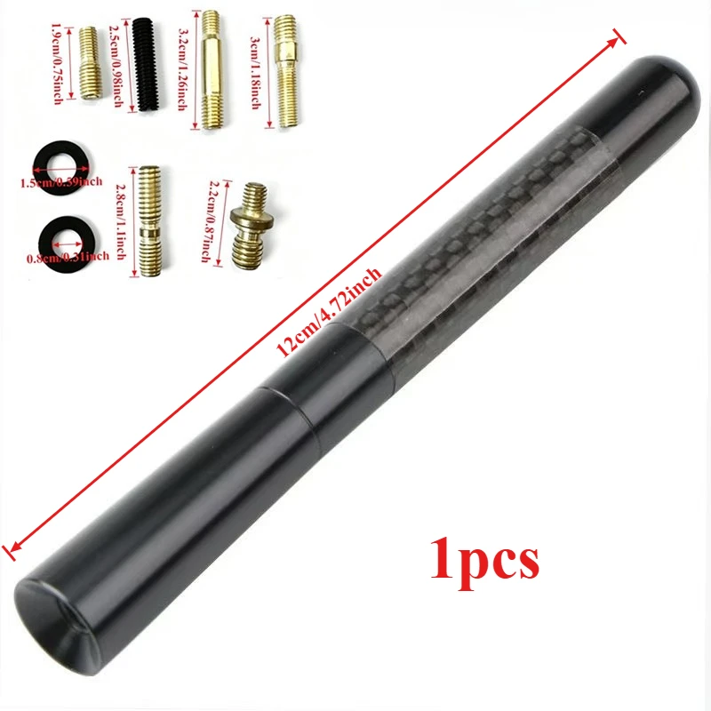 12cm car antenna signal carbon fiber black, stable radio signal ABS (with 6 screws) For Ford Raptor F150 Jeep Grand Cherokee