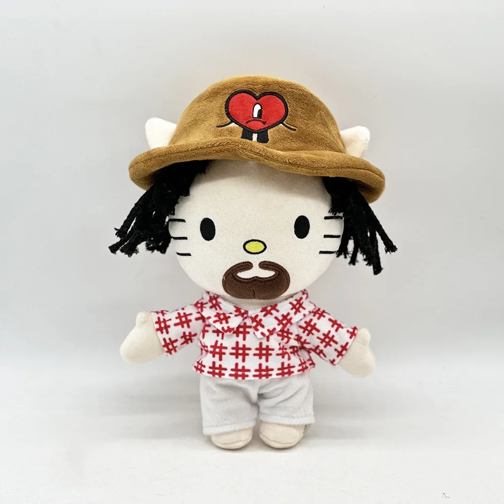 Hello Kitty Als Bad Bunny Cartoon Pluche Pop Knuffels Leuke Animatie Kids Jongens Meisjes Verjaardag Kerstcadeaus