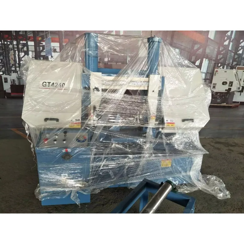 Automatic Vertical Band Saw Machine Mechanical Tension Pressure Vessel Core Components 4kW Motor 400-400x400mm Cutting