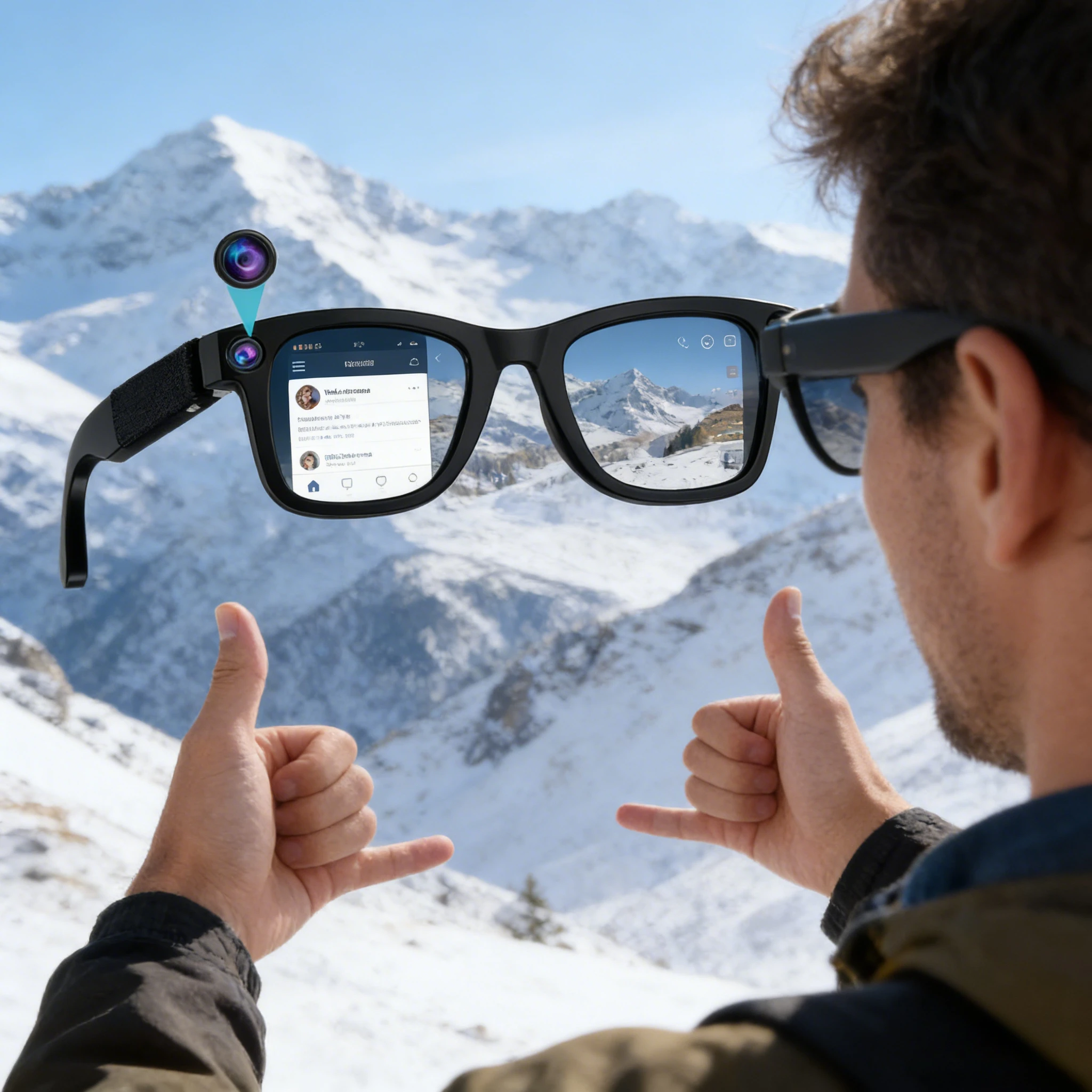 

Smart AI Glasses 800W pixel AI Shooting Camera HD Photo Video Voice Call G300L Translation Waterproof Bluetooth Glasses