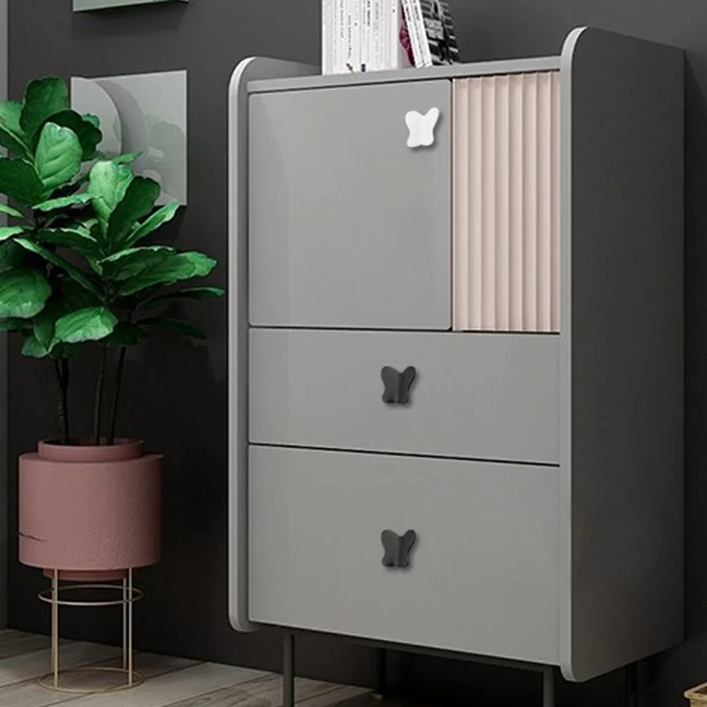 

2Pcs Metal Cartoon Butterfly Drawer Pull Bar for Room Furniture Durable Decorative Easy to Install Replace