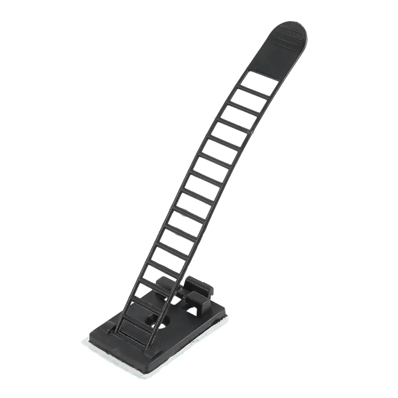 

2025 Trend 200Pcs 2 Sizes Adjustable Self-Adhesive Nylon Cable Straps Cable Ties Cord Clamp For Wire Management, Large And Small