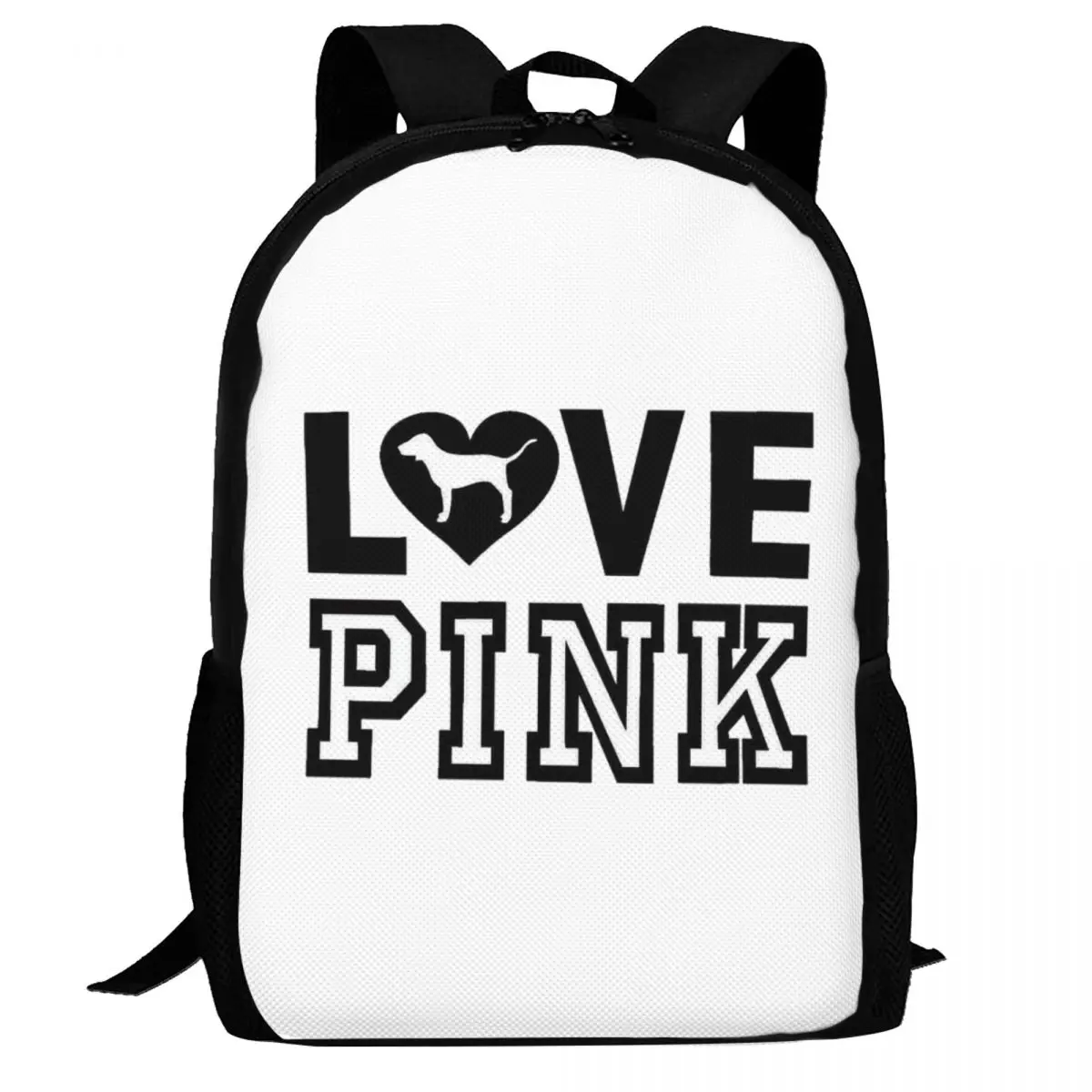 

Love Pink Backpack Daypack Large Capacity Kids BookBag School Bag Shoulder Bags for Men Women