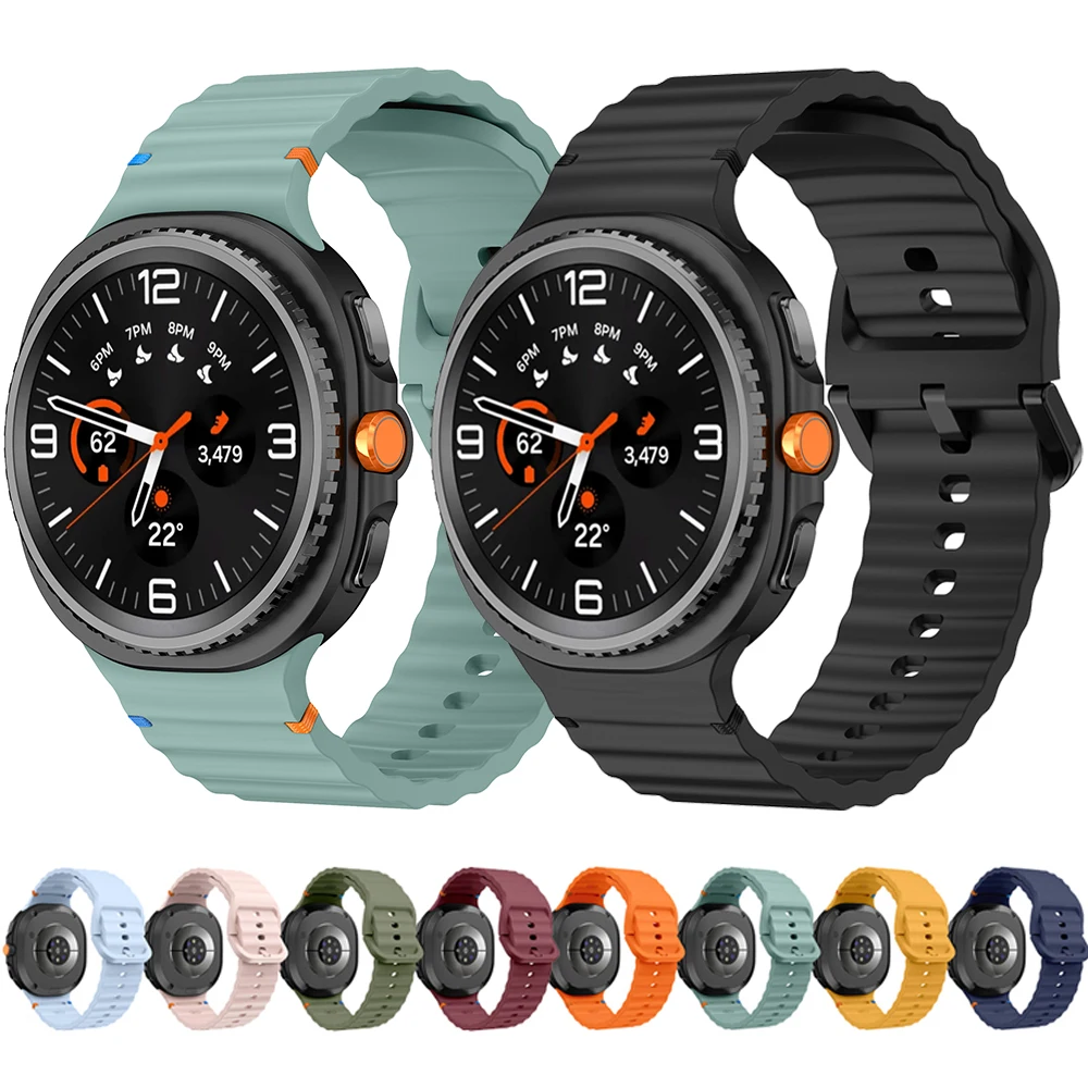 حزام سيليكون رسمي لساعة سامسونج جالاكسي 8 40 ملم 44 ملم سوار معصم بديل رياضي لساعة جالاكسي 8 كلاسيك 46 ملم #1