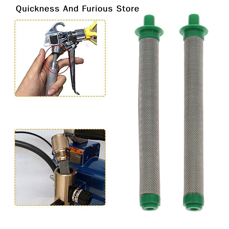 【TO】2pcs 60 Mesh Airless Paint Spray Gun Filter Screen Elements For Wagner Stainless Steel Straight Plug Filter Mesh