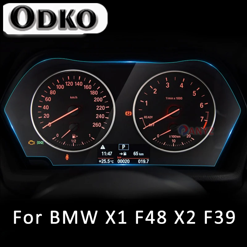 For BMW X1 F48 X2 F39 Dashboared Protector Car Accessories Interior Speedometer Sticker transparent TPU Film refit Anti-scratch