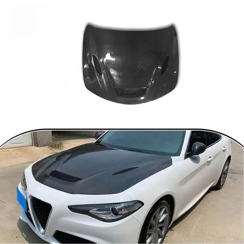 

MRD for Alfa Romeo Giulia Sedan 2017 - 2020 Real Carbon Fiber Car Hood Bonnet Cover