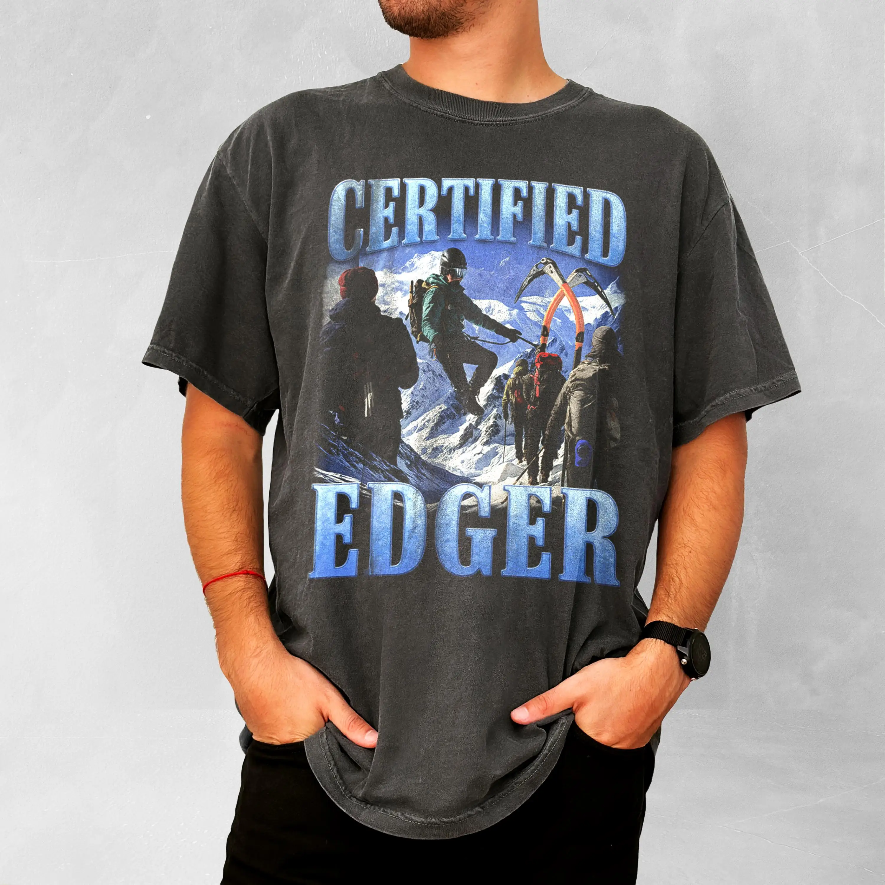 

Certified Edger Meme Shirt: Funny Graphic Tee, Offensive Humor Summer Men's and Women's Loose and Breathable T-shirt Top