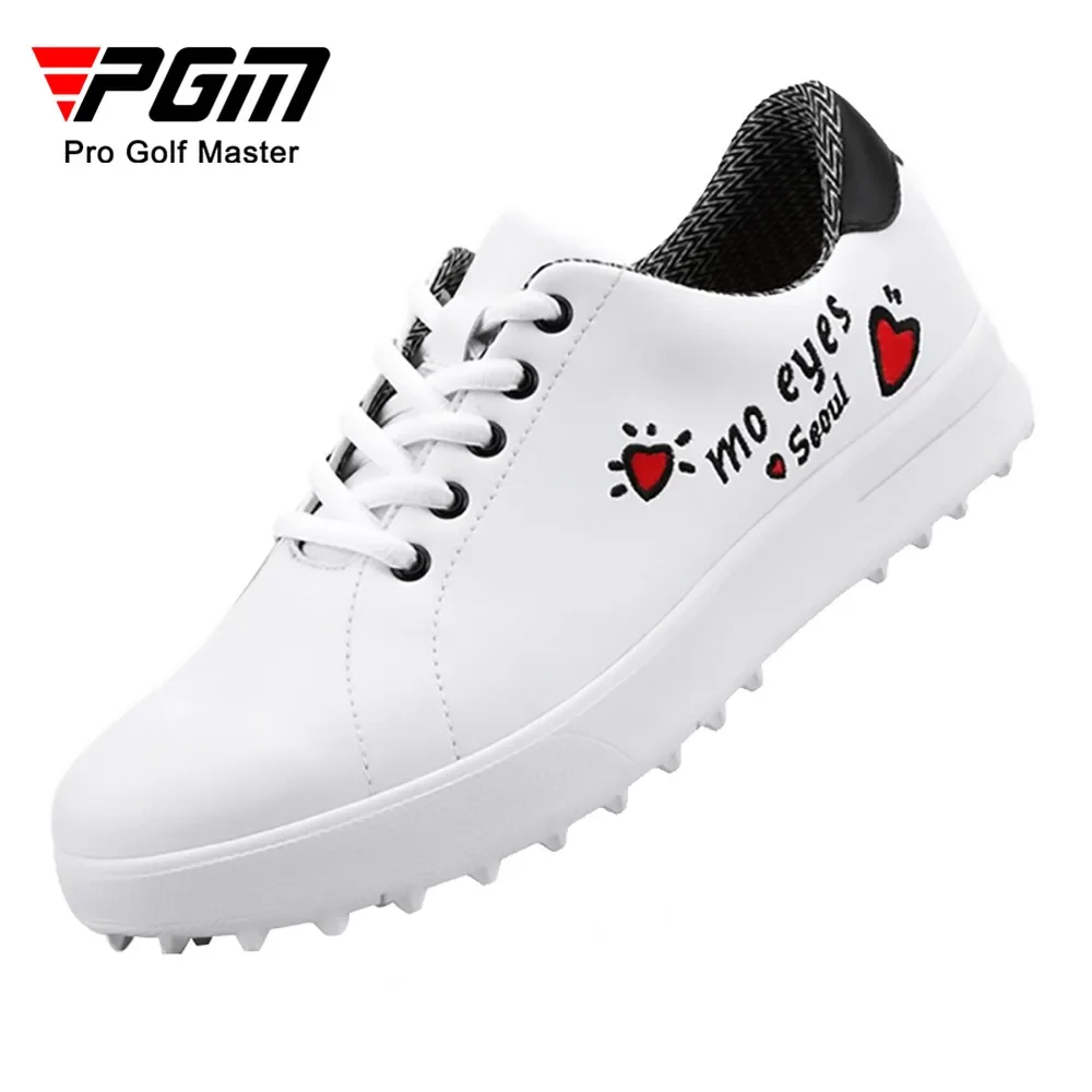 PGM Women\'s Waterproof Golf Shoes Light Weight Soft and Breathable Universal Outdoor Camping Sports All-match White Shoes XZ111