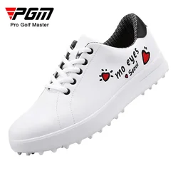 PGM Women's Waterproof Golf Shoes Light Weight Soft and Breathable Universal Outdoor Camping Sports All-match White Shoes XZ111