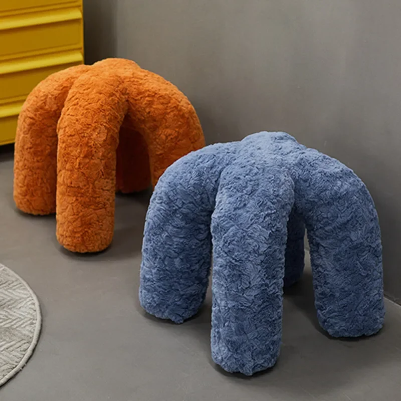 Creative High Elastic Sponge Octopus Stool – Ins Style Plush Wrap, Non-Slip Dwarf Stool, Space-Saving Design, Kids Seat