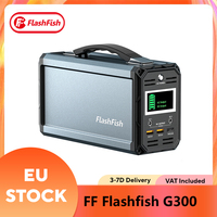 FF Flashfish G300 Portable Power Station Solar Generator 300W 222Wh 60000mAh Rechargeable Lithium Battery Bank for Camping