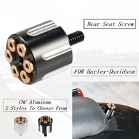 Nuevo para Harley Touring Road King Street Glide Softail Dyna Sportster XL Street Bob motocicleta negro/cromo tornillo de lengüeta de perno de asiento