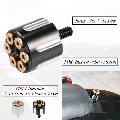 Nuevo para Harley Touring Road King Street Glide Softail Dyna Sportster XL Street Bob motocicleta negro/cromo tornillo de lengüeta de perno de asiento
