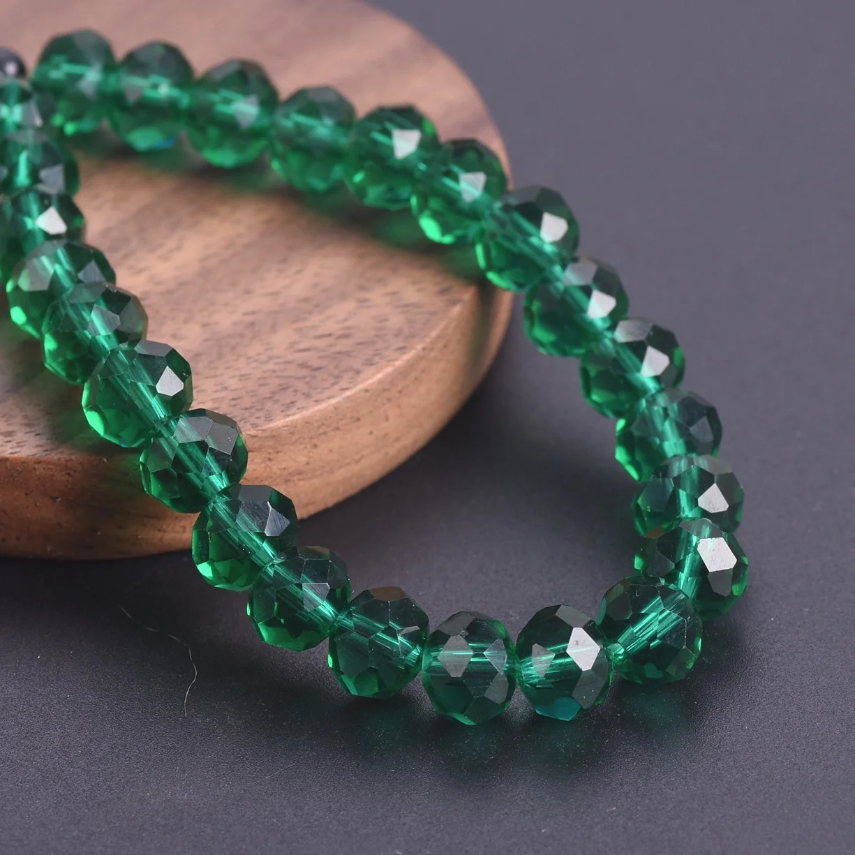 Pfau Grün 3mm 4mm 6mm 8mm 10mm 12mm 14mm 16mm 18mm rondelle Facettierte Kristall Glas Lose Spacer Perlen Für Schmuck Machen DIY