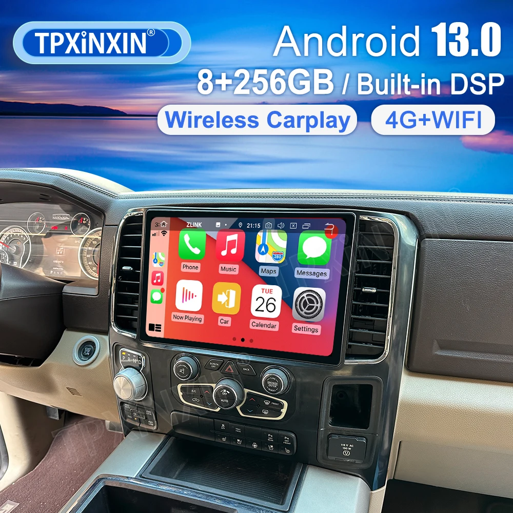 

13.1 Inch Touch Screen Android 13 Car Radio For Dodge Ram 2013-2018 Car Multimidia DVD Player GPS Navigation Stereo Head Unit
