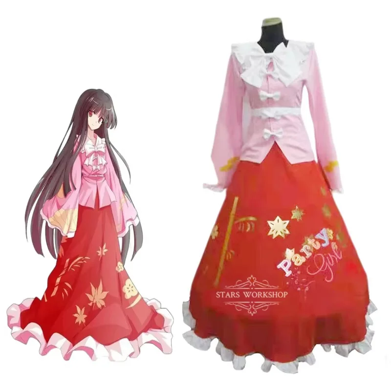 

Anime Touhou Project Houraisan Kaguya Cosplay Costumes Women Fancy Dresses Girls Red Skirt Halloween Carnival Party Suit