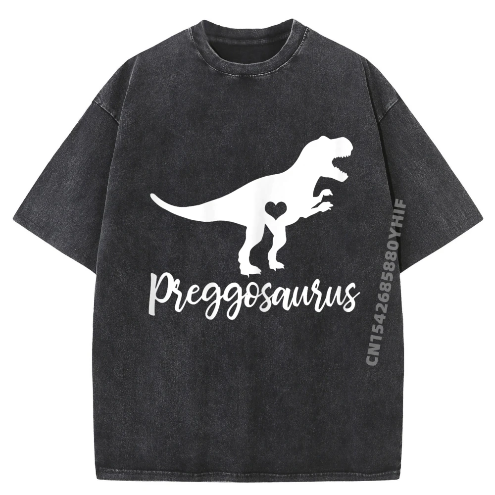 

Preggosaurus Rex Funny Pregnancy Announcement Mamasaurus Graphic T Shirt Custom Washed Shirt Mens Clothing