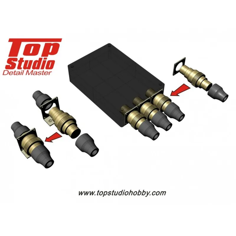 Top Studio TD23135 1/12 2.0mm Electronic Connectors (brass type) Model Car Modifications Hand Made Model Set