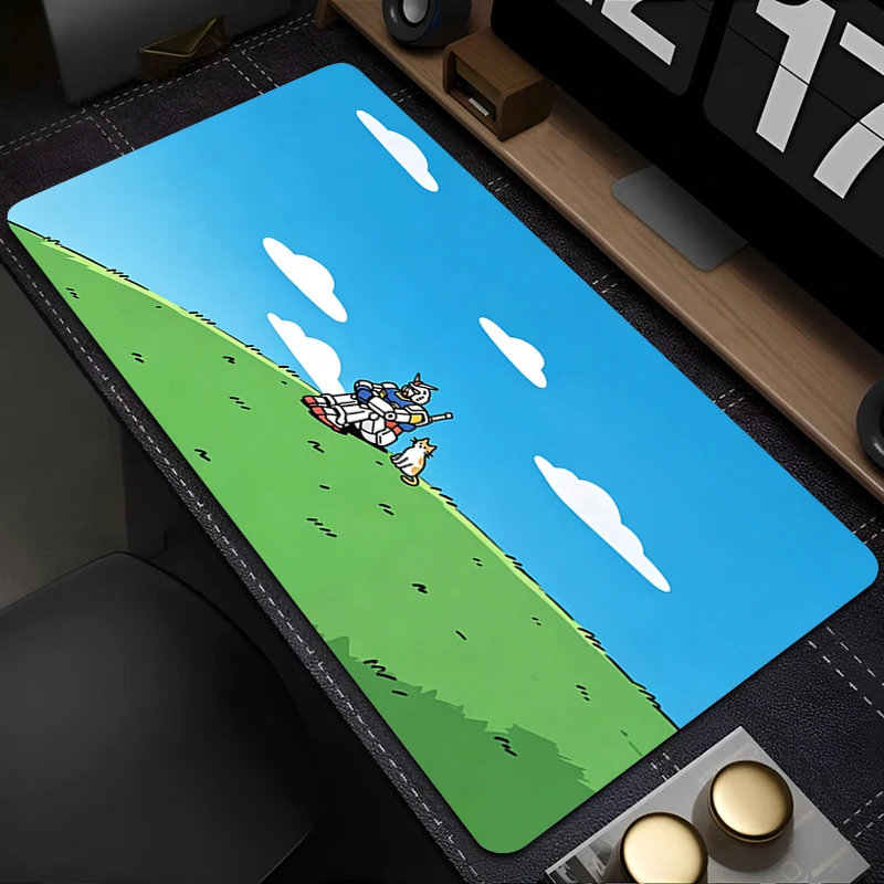Computer Mouse Pad Gamer Mouse Pad Anime Keyboard Mouse Large Gaming Mousepad Mechanical Warrior Gundam Rubber Extended Desk mat - view 4