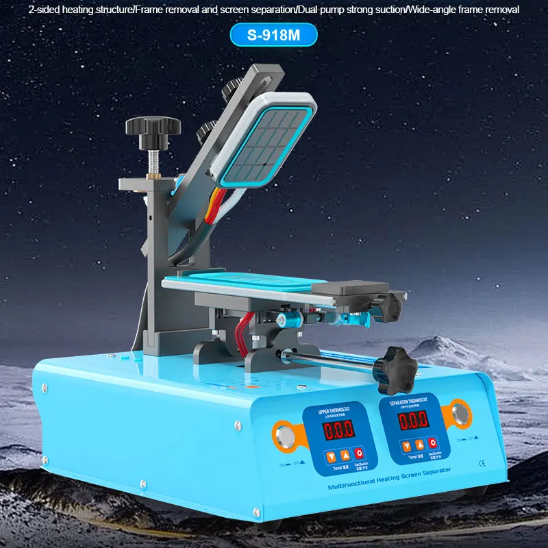 SUNSHINE S-918M LCD Separator Machine Dual Pump Strong Suction 2-Sided Heating Machine for Flat Curved Screen Repair Tools