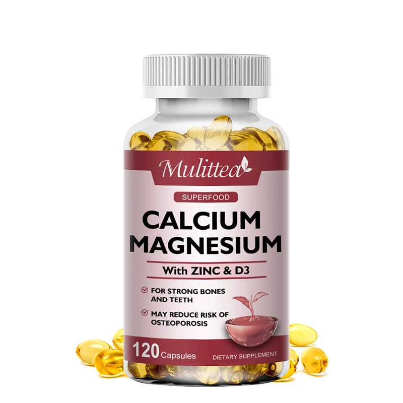 Mulittea Calcium Magnesium Zinc Vitamin D3 for Strong Bones Teeth Heart Nerve Increase Immune support Bone Density&Muscle Health