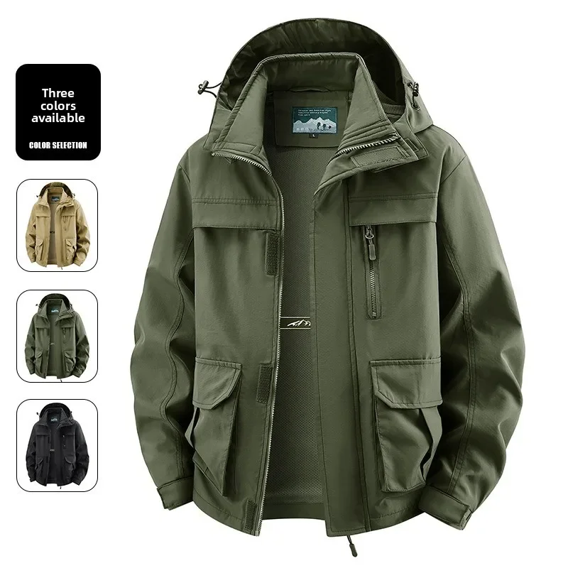 New Windbreaker Man Climbing Field Jackets Tactical Coats Outerwear Waterproof Military Tactical Jacket Men Hunting Fishing Coat