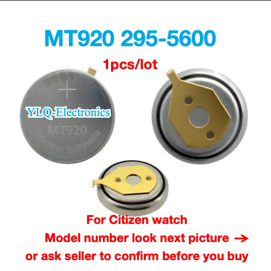 New 295-5600 MT920 295 5600 MT 920 295-56 295 56 Eco-Drive Watch Rechargeable Battery Capacitor for Citizen 7821 7828 A710 &more