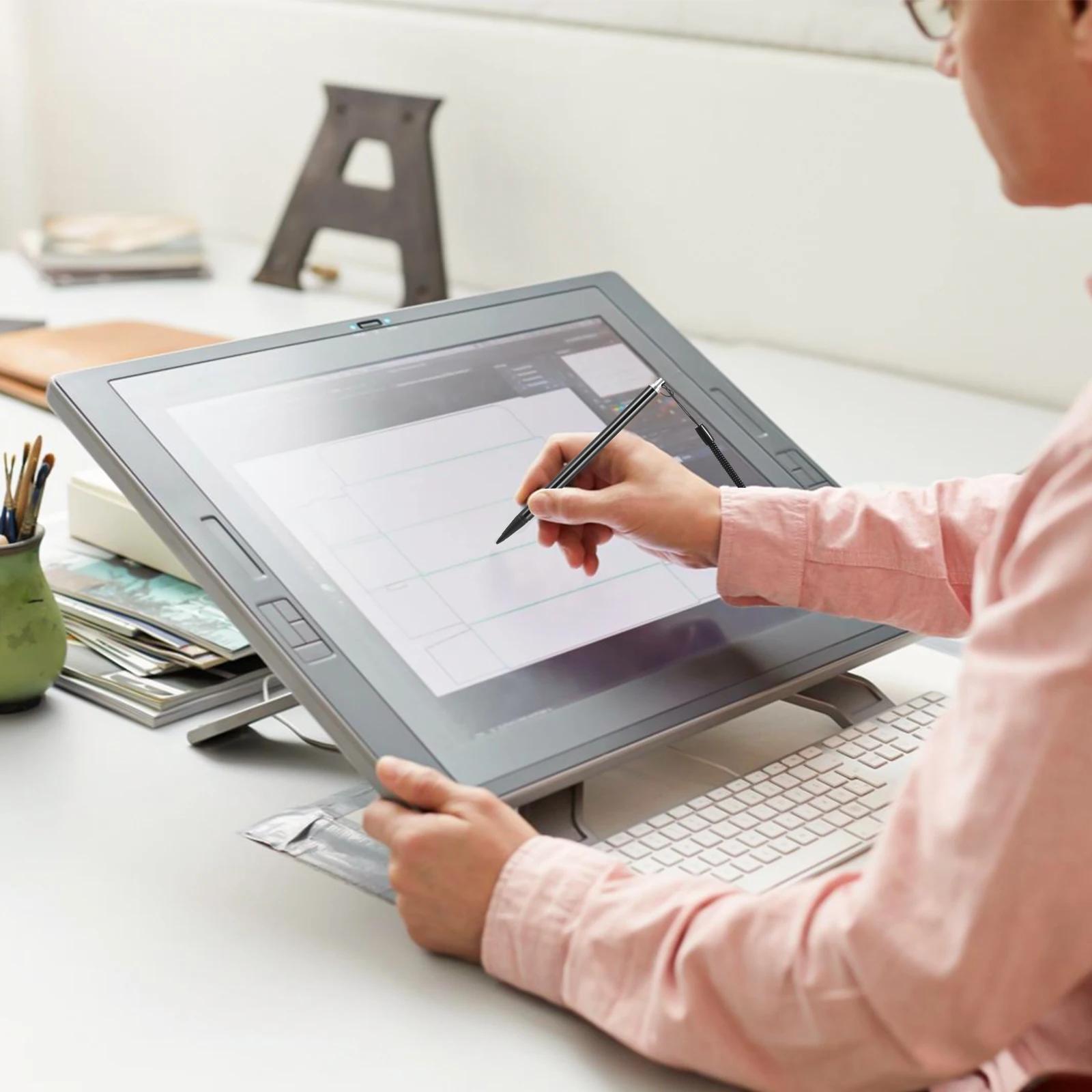 3 قطعة قلم مقاوم لشاشات مقاومة قلم عالمي مع حبل زنبركي لأنظمة التحكم الصناعية للملاحة Pos #1