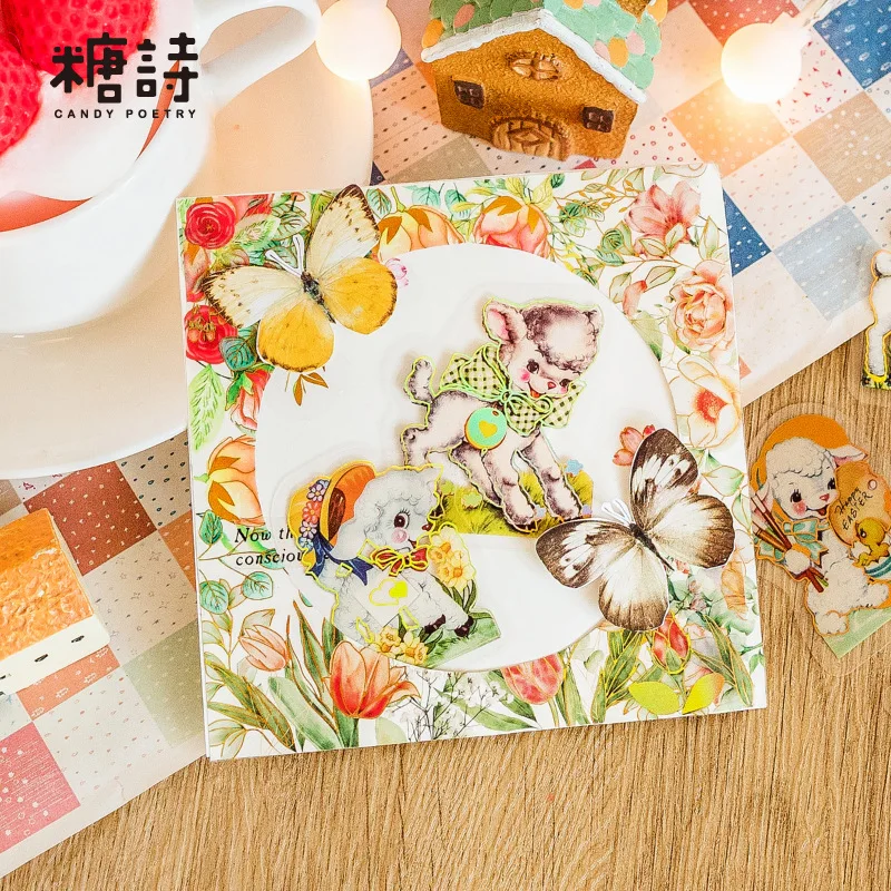 30pcs Kawaii Scrapbook Stickers Animal Party Scrapbooking Supplies diary Planner Decorative Stationery Sticker