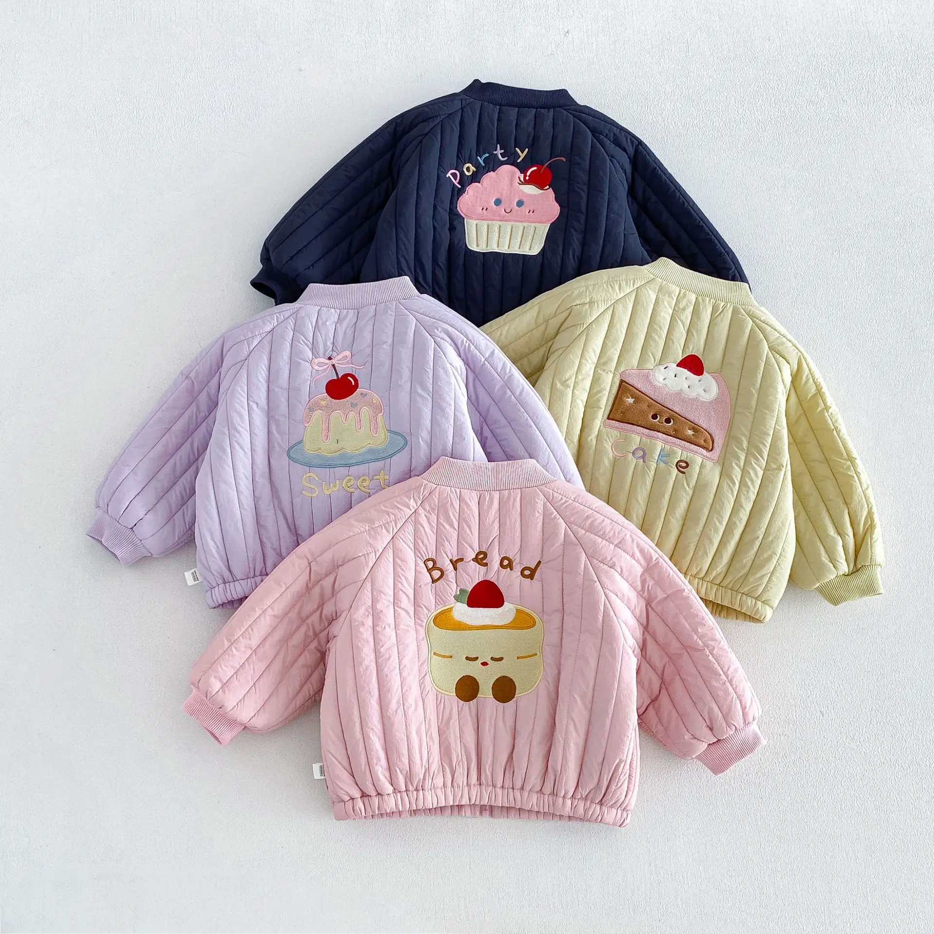 2026-new-winter-girls-padded-baseball-jacket-embroidered-letter-dessert-coat-cute-warm-outwear