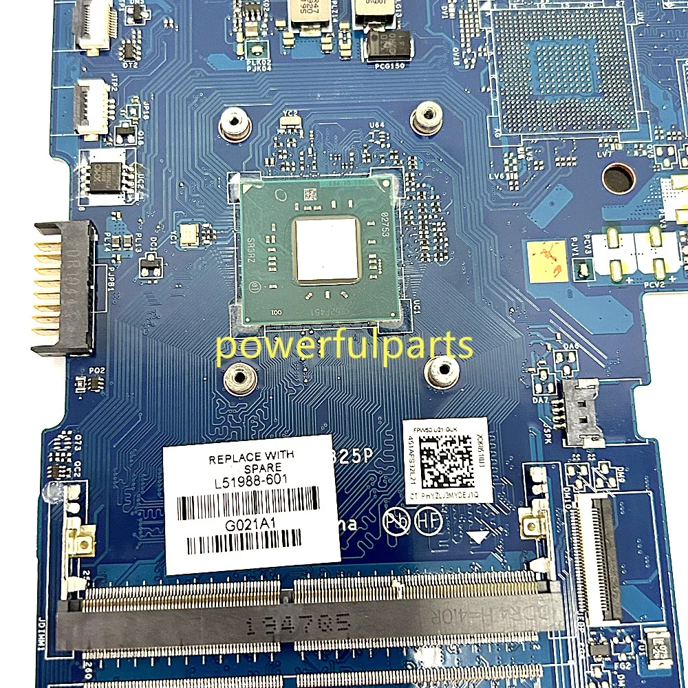 HP 15-DW 마더보드 L51988-601 FPW50 LA-H325P N5000 CPU 온보드 작동 양호