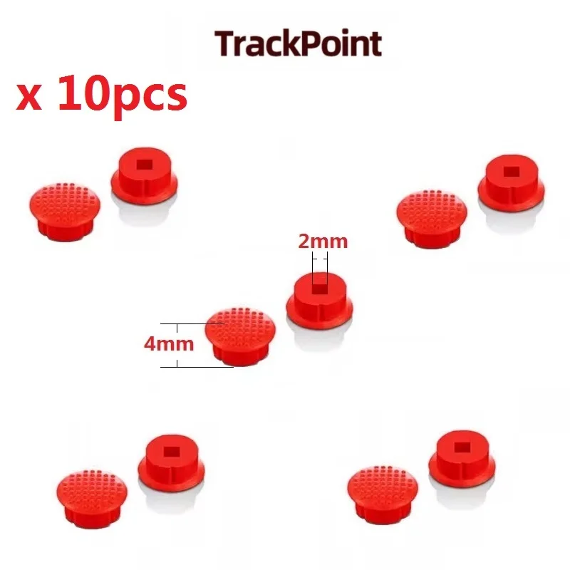 

10pcs 2*2mm Laptop Red Nipple Rubber Mouse Pointer TrackPoint Cap for Lenovo ThinkPad P50 P72 X1 Yoga Carbon S2 E570 E580 L480